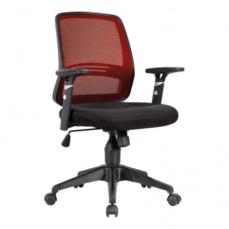 SILLA DE OFICINA GIRATORIA 2012 - 2555G ROJO CONSUMER