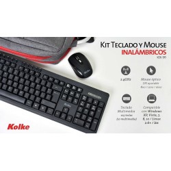 KIT TECLADO/MOUSE KOLKE INALAMBRICOS KEK-195