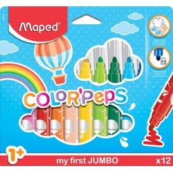 MARCADOR MAPED JUMBO COLOR PEPS X 12 COLORES