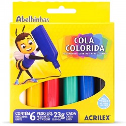 COLA COLORIDA ACRILEX X 6...