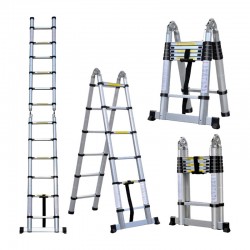 ESCALERA TELESCOPICA 3.80M 3 EN 1 CONSUMER